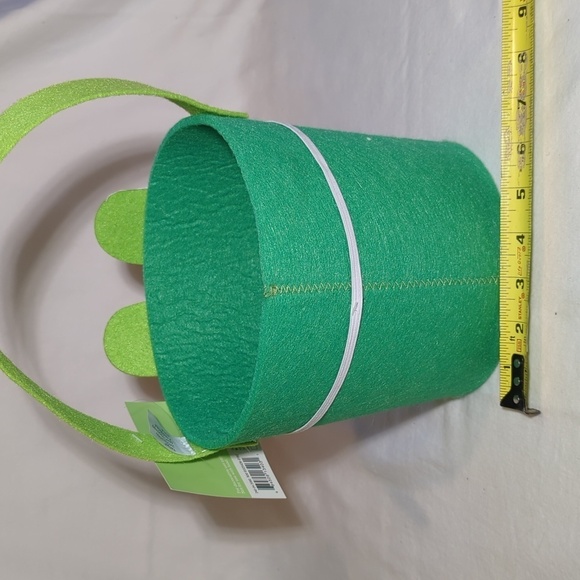Felt Frog Basket with Wearable Mask Green Easter Spritz Brand NWT - Picture 3 of 7
